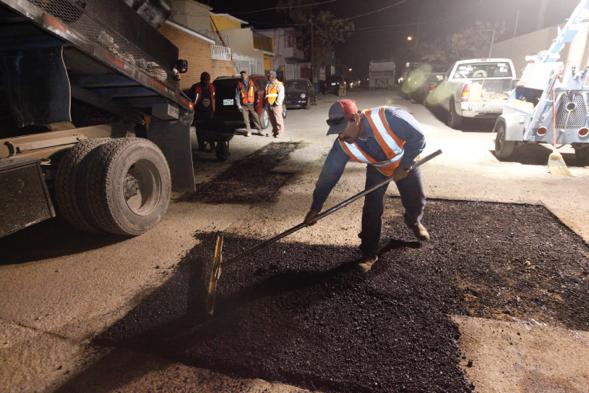 Con jornadas extendidas, continúa Programa Emergente de Bacheo