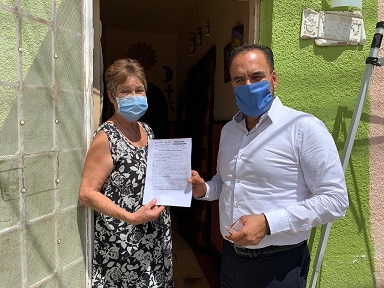 Encabeza delegado federal operativo de entrega a domicilio de órdenes de pago de Tandas para el Bienestar