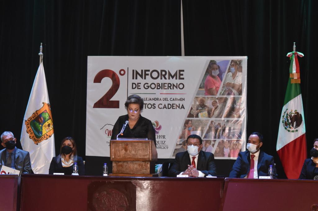 Presentó su segundo informe de Gobierno la alcaldesa de Múzquiz, Luisa Alejandra Santos Cadena