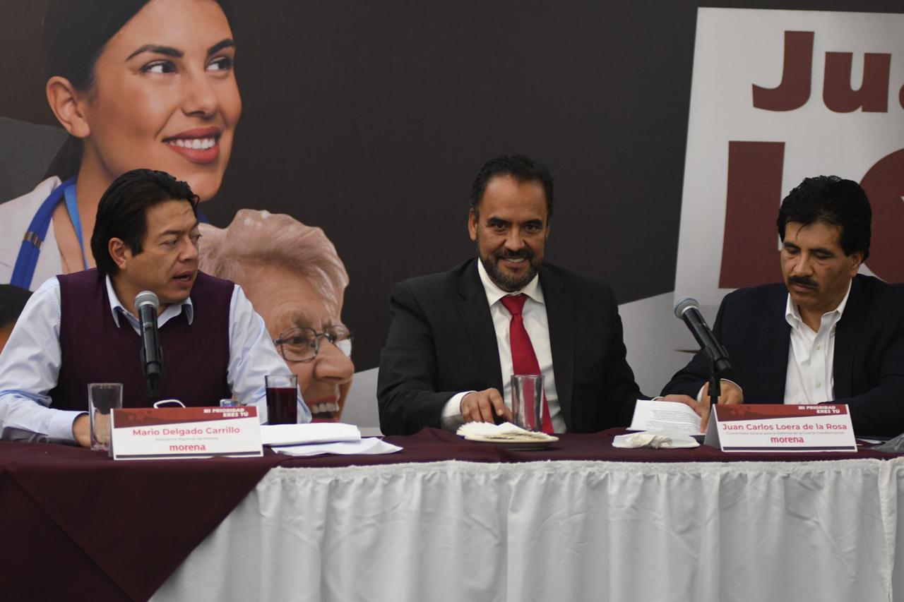 En reunión con diputados de Chihuahua Mario Delgado Carrillo y Juan Carlos Loera de la Rosa llaman a la unidad