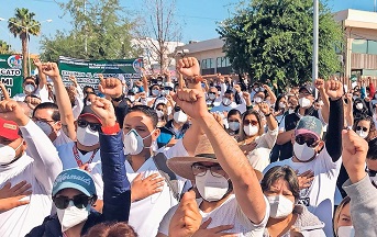 Piden sindicalizados del IMSS solidaridad de los chihuahuenses