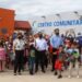 Gran convivencia de niños y Alcalde Martín Sánchez en Veraneada