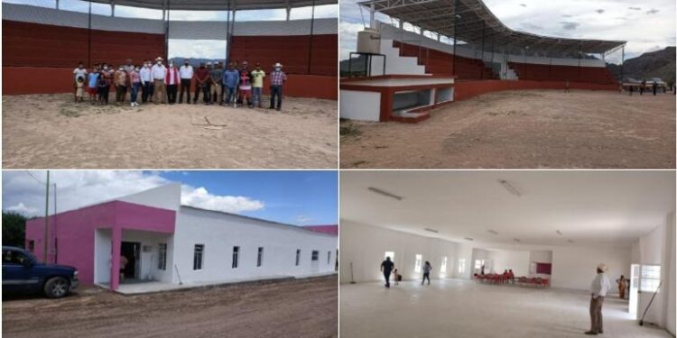 Entrega Gobierno salón de usos múltiples en Manuel Benavides