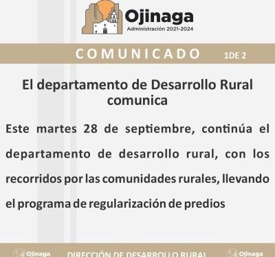 Se convoca a reunión en Estación La Mula, este martes 28 sobre el Programa de Regularización de Predios