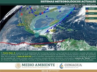 Emiten aviso preventivo por entrada de nuevo frente frío