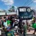 Chocan en Veracruz caravana migrante y Guardia Nacional