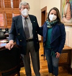 Acuerdan presidenta Geo Bujanda y rector de la UACH realizar proyectos en conjunto