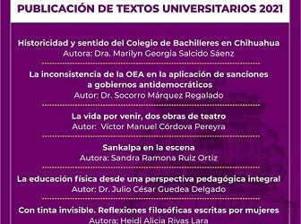 Anuncia UACH ganadores del concurso «Publicación de textos universitarios 2021»