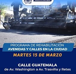 ¡Precaución! Realizan trabajos de recarpeteo en calle Guatemala
