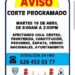 Corte de agua hoy a partir de las 8 de la mañana