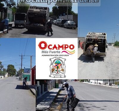 Intensa campaña de limpieza en Ocampo