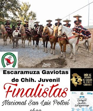 Participaron ayer la escaramuza juvenil Gaviotas de Chihuahua en San Luis Potosí 