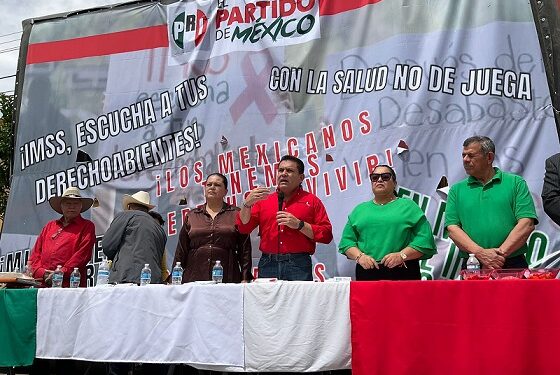 Se manifiesta PRI contra el IMSS por falta de medicamentos, tratamientos y servicio médico