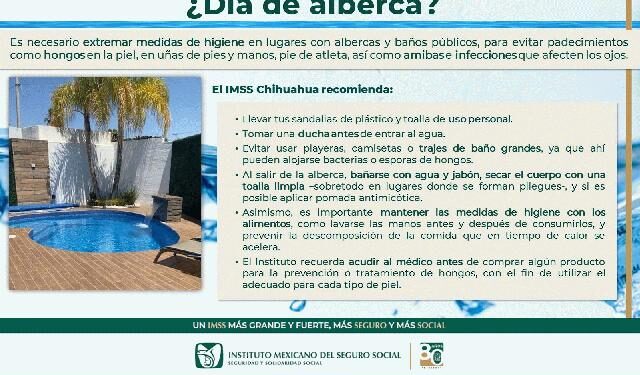 Pide IMSS tener higiene en balnearios