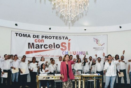 Toman protesta represeantes del Movimiento Progresista en el estado.