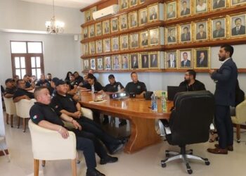 Imparten Capacitación en Justicia Cívica por parte de Instructores de SSP Del Estado a Policía Municipal