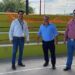 Gestiona el alcalde Andrés Ramos recursos ante OXXO para la reconstrucción del área de gradas de la escuela Manuel Ojinaga