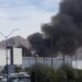 Llamas y humo en Interceramic de las Industrias