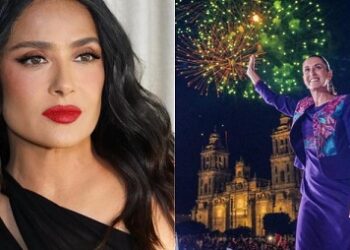 Tras triunfo, pidió Salma Hayek a Sheinbaum erradicar feminicidios