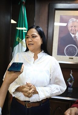 Visita la secretaria del Bienestar, Ariadna Montiel al Presidente Pérez Cuéllar