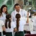 Entrega Presidente Municipal útiles escolares en instalaciones del CETIS 61
