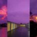 Cielo de Florida se tiñó de púrpura por paso de «Milton» 