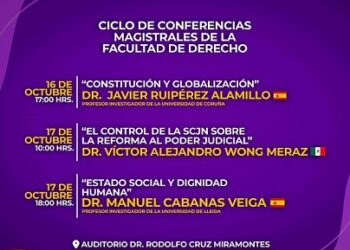 Impartirá Facultad de Derecho Ciclo de Conferencias Magistrales.