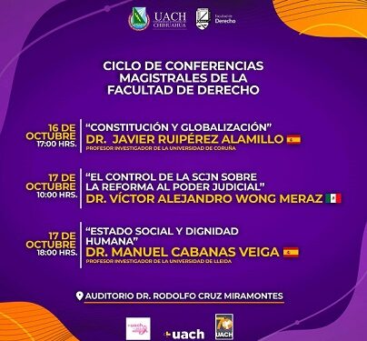 Impartirá Facultad de Derecho Ciclo de Conferencias Magistrales.