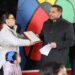 El Presidente Pérez Cuéllar entrega trabajos de rehabilitación en Jardín de Niños Adolfo López Mateos