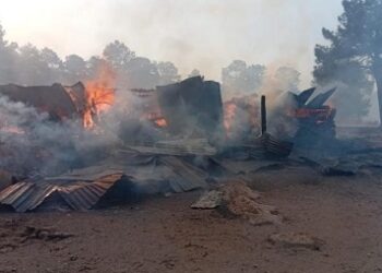 Amenazó incendio forestal poblado en Guerrero; activan Plan DN-III