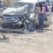Aparatoso choque en la calle cuarta y Pacheco deja una mujer lesionada.