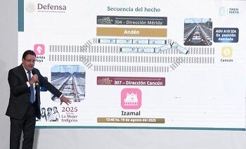Falló el cambio de vía en el Tren Maya; sin heridos y sigue el servicio