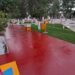 Avanzan trabajos de rehabilitación de la plaza pública en Coyame del Sotol