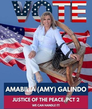 Amabilia (Amy) Armendáriz de Galindo busca desde ayer el cargo de Juez de Paz Pct. 2 de Presidio