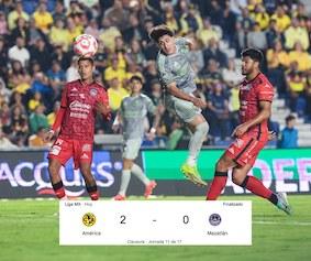América impone su dominio y vence 2-0 al equipo de Mazatlán