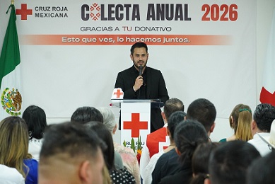 El Oficial Mayor, C.P. Oscar Valenzuela, encabezo Colecta Anual 2026 de Cruz Roja Mexicana