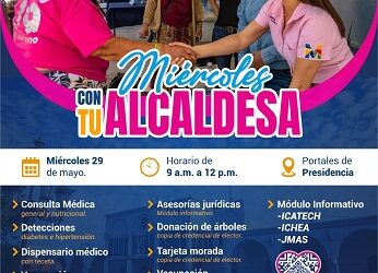 Atenderán sin cita previa Miriam Soto y su gabinete hoy en “Miércoles con tu Alcaldesa”