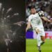 ¡Sin dormir! Lanzaron pirotecnia afuera del hotel del Real Madrid 