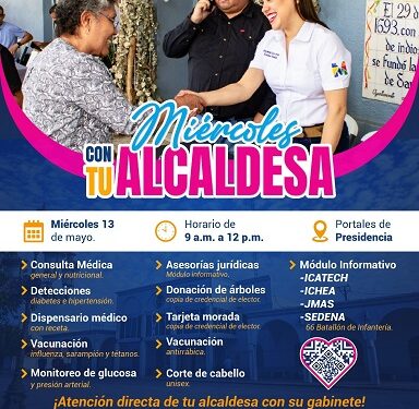 Miriam Soto y su gabinete brindarán atención directa a la ciudadanía sin previa cita mañana en “Miércoles con tu Alcaldesa”