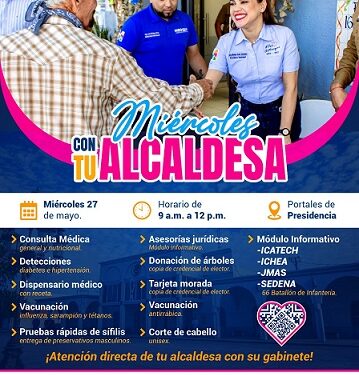 Invitan a aprovechar atención directa y servicios gratuitos en Meoqui en el “Miércoles con tu Alcaldesa”