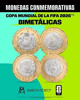 Así son las monedas de 20 pesos del Mundial 2026 que podrías recibir como cambio
