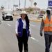 Supervisó la Presidenta Municipal Lucy Marrufo los trabajos de pintado de las líneas de los carriles sobre la avenida Camargo