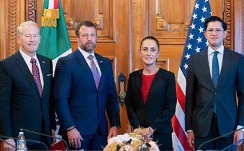 Acuerdan Claudia y Markwayne Mullin reforzar seguridad en la frontera