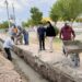 Continúan trabajos en barda perimetral del campo de beisbol