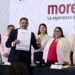 Cruz Pérez Cuéllar formalizó su registro como aspirante por Morena a Chihuahua