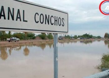 Desfogan canal Conchos para evitar inundaciones