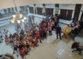 Ayer asistieron 103 niños a la Escuela Bíblica infantil en El Restaurador