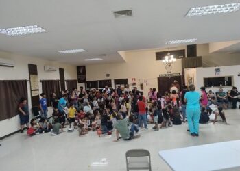Ayer asistieron 103 niños a la Escuela Bíblica infantil en El Restaurador
