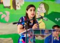 Entrega Miriam Soto nuevo juego infantil a preescolar de Las Puentes