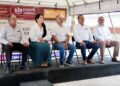 La presidenta municipal Lucy Marrufo, estuvo presente en la entrega de la obra ayer en el ISSSTE